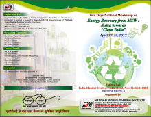 Energy Recovery from MSW  A step towards Clean India