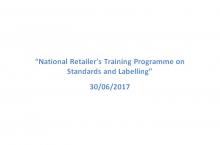 Bengaluru - Training Programme on Standards and Labelling