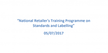 Hyderabad - Training Programme on Standards and Labelling