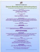 NPTI, Eastern Region Organises National Conference on Smart Distribution Infrastructure- An Efficient & Reliable Technology for Asset Management on 19th Sept. 2018 at Kolkata.