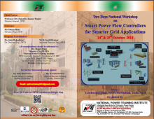 Two Days National Workshop on Smart Power Flow Controllers for Smarter Grid Applications 24th and 25th October, 2018.