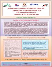 International Conference on Computing, Power and Communication Technologies on 27- 28 September,2019.